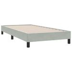 Casa si Gradina - Mobilier - Paturi si accesorii - Paturi - Pat box spring cu saltea, gri deschis, 80x210 cm, catifea - Infinity.ro