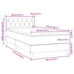 Casa si Gradina - Mobilier - Paturi si accesorii - Paturi - Pat box spring cu saltea, gri deschis, 80x210 cm, catifea - Infinity.ro
