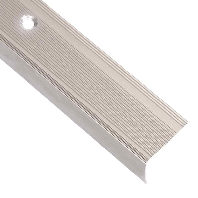 Casa si Gradina/Constructii/Scari si accesorii interioare/Scari lemn - Profile trepte in forma de L, 5 buc. sampanie 90 cm aluminiu - Infinity.ro