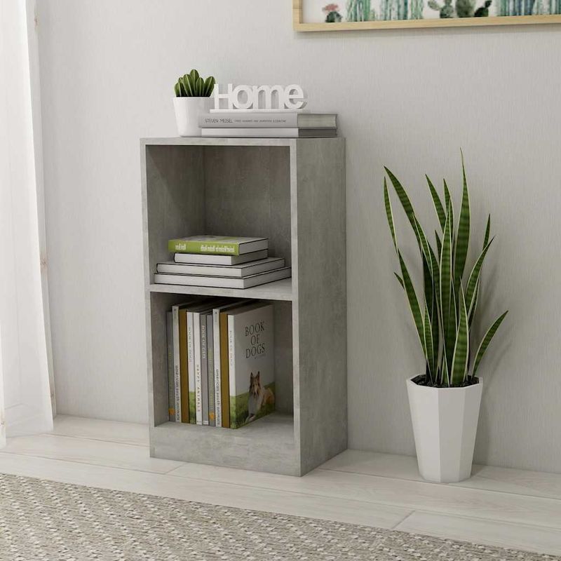 Casa si Gradina - Mobilier - Biblioteci si rafturi - Biblioteci - Biblioteca, gri beton, 40x24x75 cm, lemn prelucrat - Infinity.ro