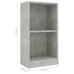 Casa si Gradina - Mobilier - Biblioteci si rafturi - Biblioteci - Biblioteca, gri beton, 40x24x75 cm, lemn prelucrat - Infinity.ro