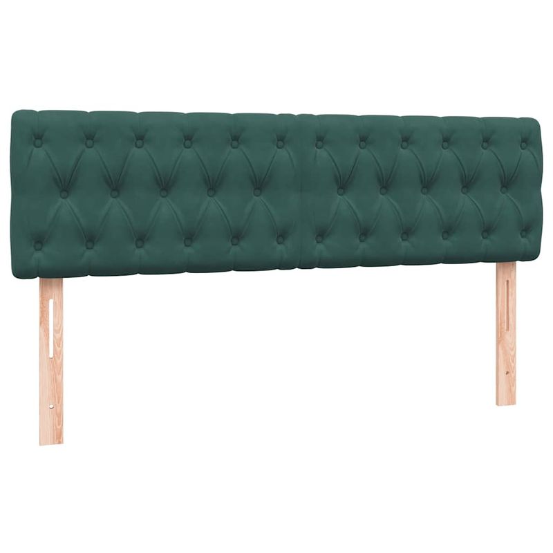 Casa si Gradina - Mobilier - Paturi si accesorii - Paturi - Pat box spring cu saltea, verde inchis, 160x210 cm, catifea - Infinity.ro