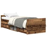 Casa si Gradina - Mobilier - Paturi si accesorii - Paturi - Cadru de pat fara saltea Lemn vechi 90x200cm Lemn prelucrat - Infinity.ro