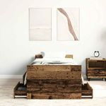 Casa si Gradina - Mobilier - Paturi si accesorii - Paturi - Cadru de pat fara saltea Lemn vechi 90x200cm Lemn prelucrat - Infinity.ro