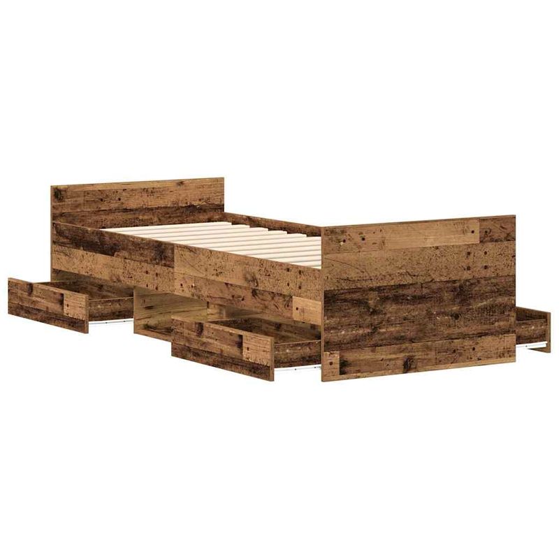 Casa si Gradina - Mobilier - Paturi si accesorii - Paturi - Cadru de pat fara saltea Lemn vechi 90x200cm Lemn prelucrat - Infinity.ro
