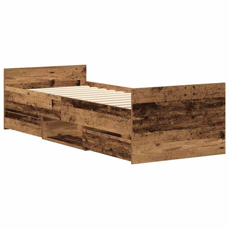 Casa si Gradina - Mobilier - Paturi si accesorii - Paturi - Cadru de pat fara saltea Lemn vechi 90x200cm Lemn prelucrat - Infinity.ro