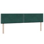 Casa si Gradina - Mobilier - Paturi si accesorii - Paturi - Pat cu arcuri cu saltele verde inchis 180x220 cm catifea, model unică și cuie de tapițerie - Infinity.ro