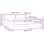 Casa si Gradina - Mobilier - Paturi si accesorii - Paturi - Pat cu arcuri cu saltele verde inchis 180x220 cm catifea, model unică și cuie de tapițerie - Infinity.ro