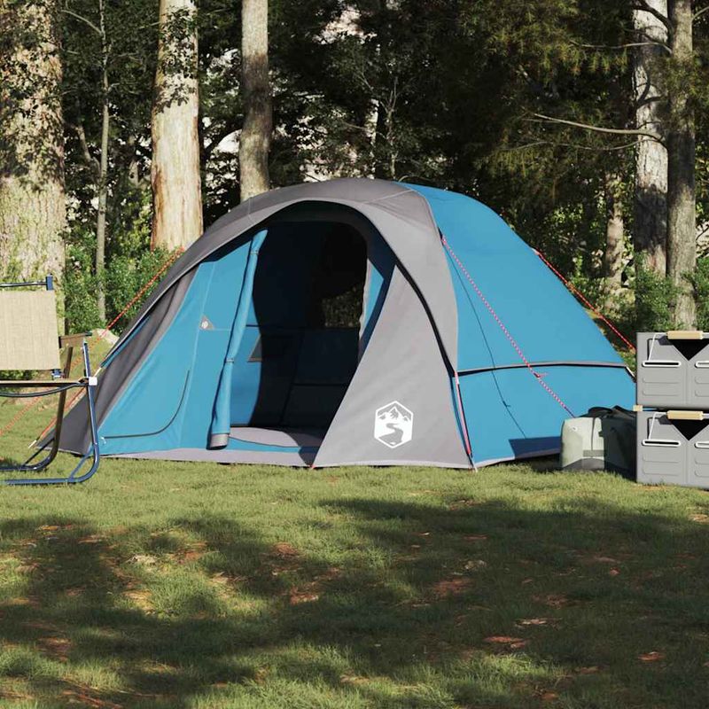 Sport si Outdoor - Camping - Corturi camping - Cort de familie pentru 6 persoane, albastru, impermeabil - Infinity.ro