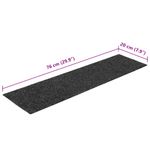 Casa si Gradina - Textile si covoare - Covoare - Covoare casa - Covorase scara autoadezive 30 buc antracit dreptunghiular, mărime 76x20 cm - Infinity.ro