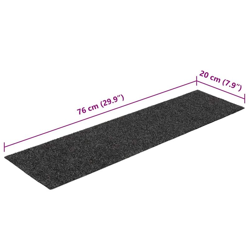 Casa si Gradina - Textile si covoare - Covoare - Covoare casa - Covorase scara autoadezive 30 buc antracit dreptunghiular, mărime 76x20 cm - Infinity.ro