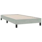 Casa si Gradina - Mobilier - Paturi si accesorii - Paturi - Pat box spring cu saltea, gri deschis, 90x210 cm, catifea - Infinity.ro