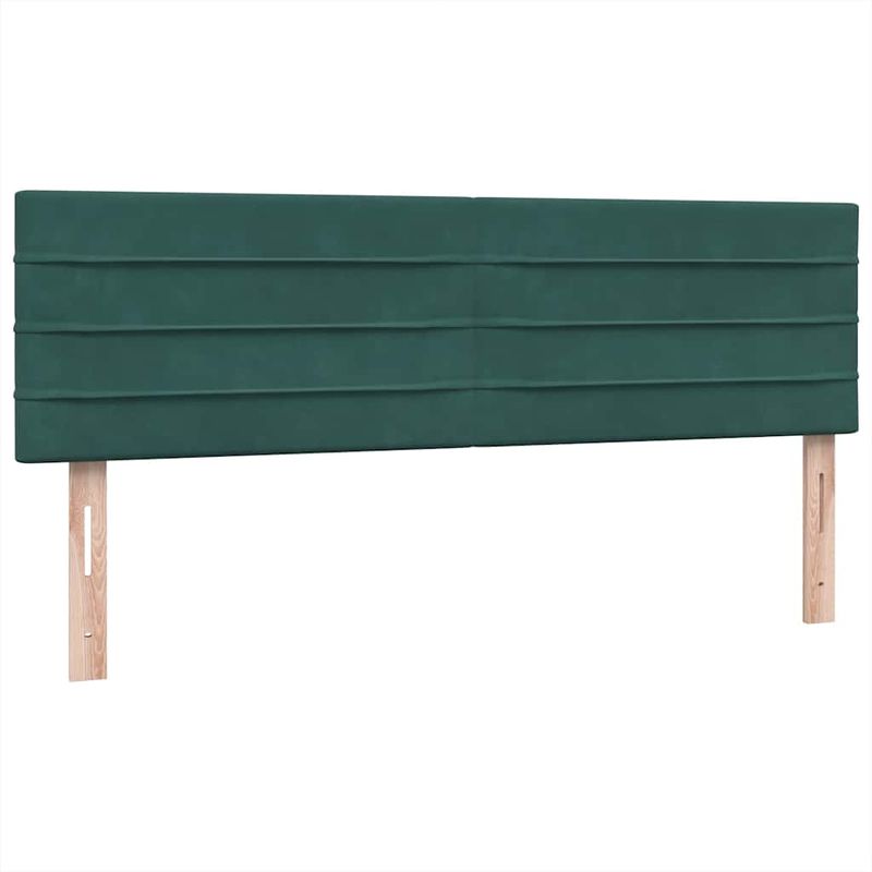 Casa si Gradina - Mobilier - Paturi si accesorii - Paturi - Pat box spring cu saltea, verde inchis, 160x210 cm, catifea - Infinity.ro