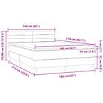 Casa si Gradina - Mobilier - Paturi si accesorii - Paturi - Pat box spring cu saltea, verde inchis, 160x210 cm, catifea - Infinity.ro
