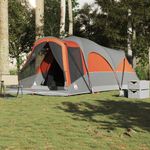 Sport si Outdoor - Camping - Corturi camping - Cort de familie tunel 8 persoane, gri/portocaliu, impermeabil - Infinity.ro