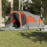 Sport si Outdoor - Camping - Corturi camping - Cort de familie tunel 8 persoane, gri/portocaliu, impermeabil - Infinity.ro