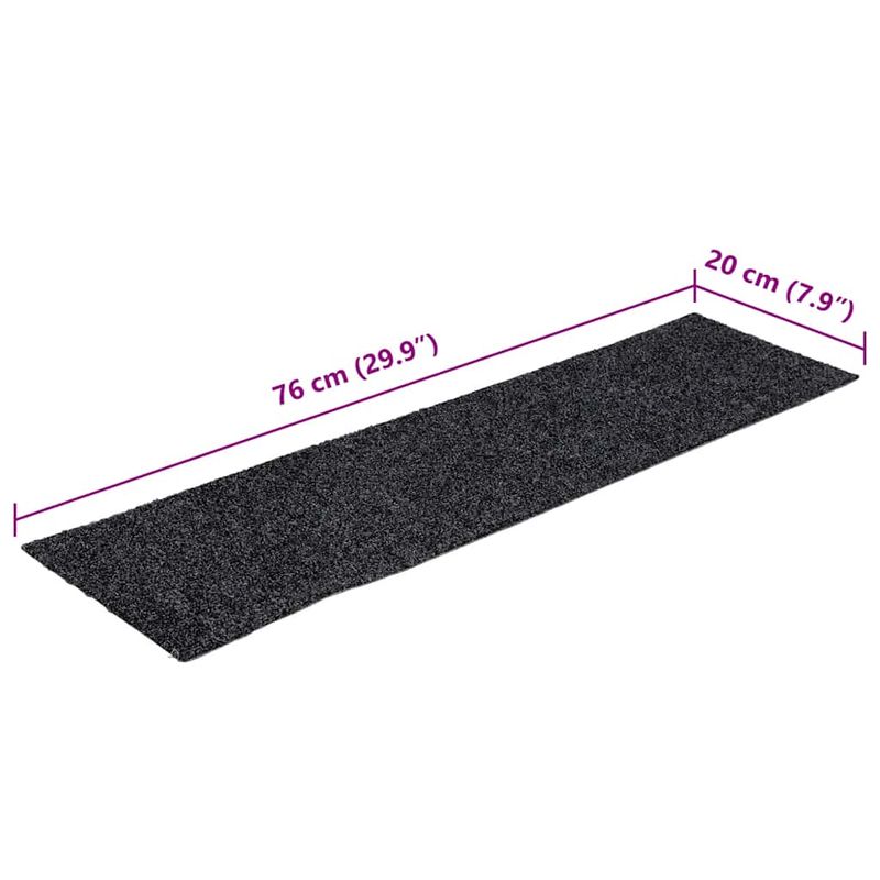 Casa si Gradina - Textile si covoare - Covoare - Covoare casa - Covorase scara autoadezive 30 buc Gri 76x20 cm dreptunghiular - Infinity.ro
