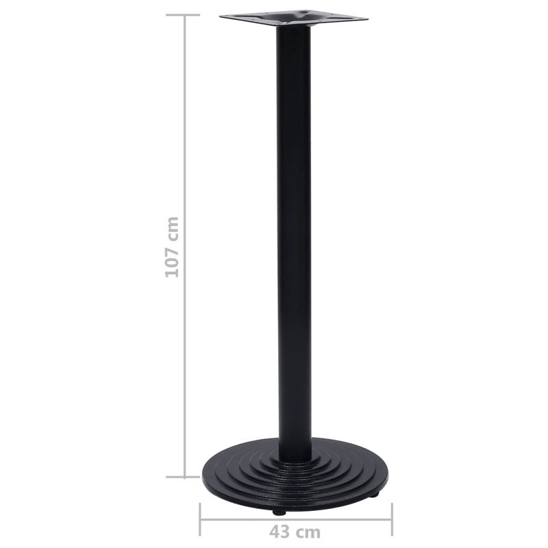 Casa si Gradina - Mobilier - Feronerie si accesorii mobila - Picior masa de bistro, negru,Ø43x107 cm, fonta - Infinity.ro