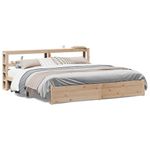 Casa si Gradina - Mobilier - Paturi si accesorii - Paturi - Cadru de pat cu tablie, 180x200 cm, lemn masiv de pin - Infinity.ro