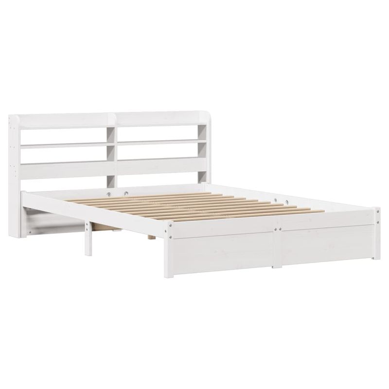 Casa si Gradina - Mobilier - Paturi si accesorii - Paturi - Cadru de pat cu tablie, alb, 150x200 cm lemn masiv pin - Infinity.ro