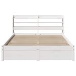 Casa si Gradina - Mobilier - Paturi si accesorii - Paturi - Cadru de pat cu tablie, alb, 150x200 cm lemn masiv pin - Infinity.ro