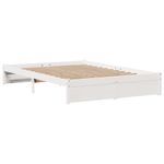 Casa si Gradina - Mobilier - Paturi si accesorii - Paturi - Cadru de pat cu tablie, alb, 150x200 cm lemn masiv pin - Infinity.ro