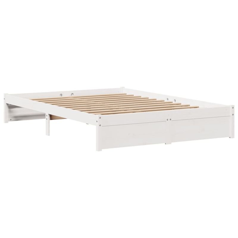 Casa si Gradina - Mobilier - Paturi si accesorii - Paturi - Cadru de pat cu tablie, alb, 150x200 cm lemn masiv pin - Infinity.ro