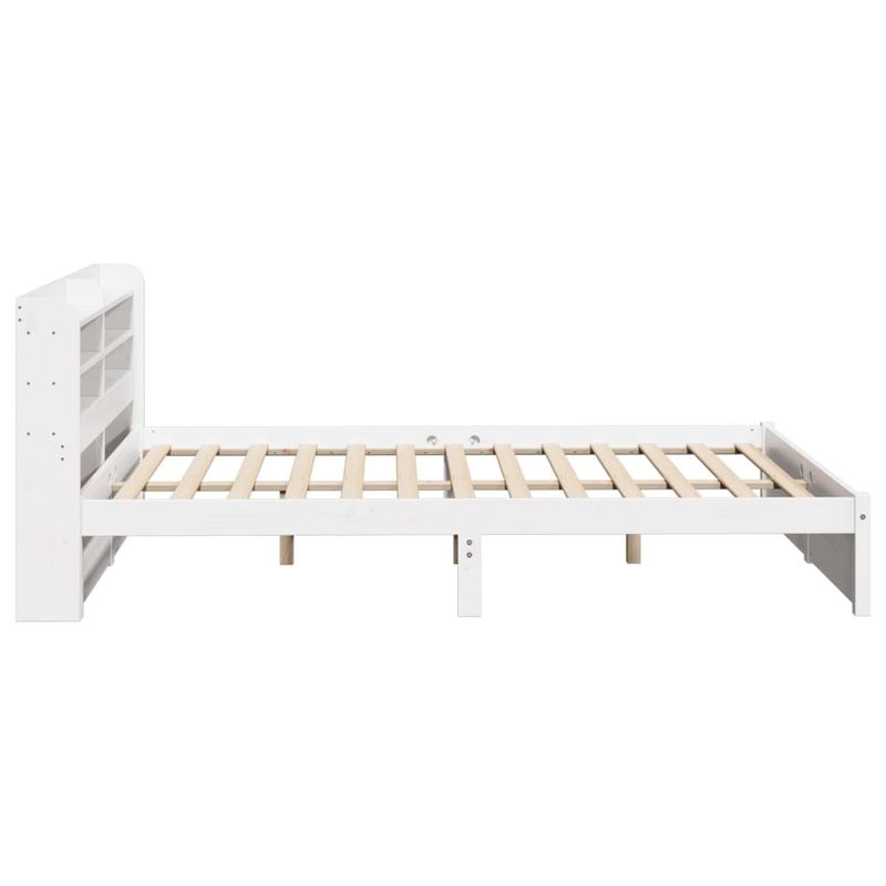 Casa si Gradina - Mobilier - Paturi si accesorii - Paturi - Cadru de pat cu tablie, alb, 150x200 cm lemn masiv pin - Infinity.ro