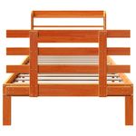 Casa si Gradina - Mobilier - Paturi si accesorii - Paturi - Cadru de pat cu tablie, maro ceruit, 100x200 cm, lemn masiv pin - Infinity.ro