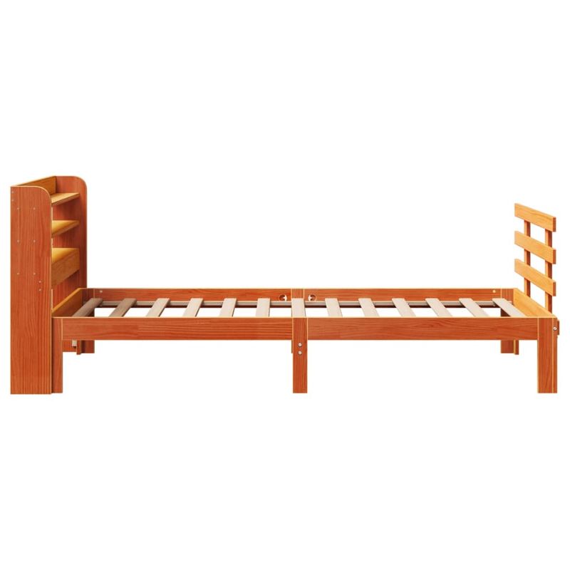 Casa si Gradina - Mobilier - Paturi si accesorii - Paturi - Cadru de pat cu tablie, maro ceruit, 100x200 cm, lemn masiv pin - Infinity.ro