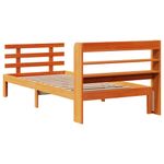 Casa si Gradina - Mobilier - Paturi si accesorii - Paturi - Cadru de pat cu tablie, maro ceruit, 100x200 cm, lemn masiv pin - Infinity.ro