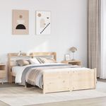 Casa si Gradina - Mobilier - Paturi si accesorii - Paturi - Cadru de pat cu tablie, 150x200 cm lemn masiv pin - Infinity.ro