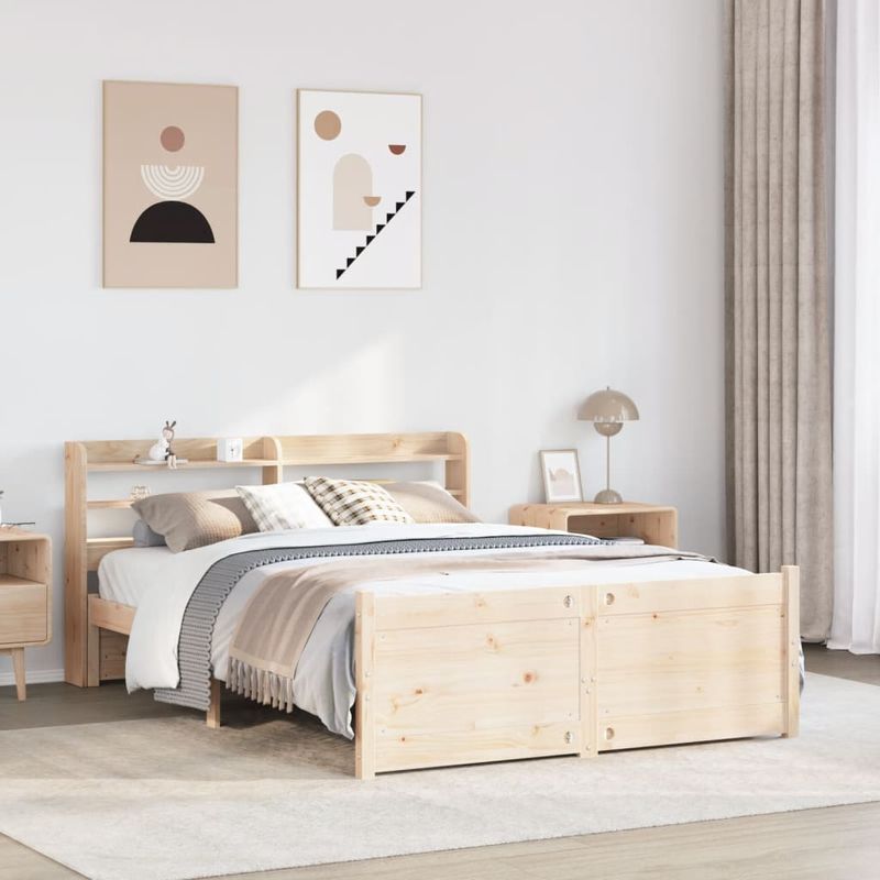 Casa si Gradina - Mobilier - Paturi si accesorii - Paturi - Cadru de pat cu tablie, 150x200 cm lemn masiv pin - Infinity.ro