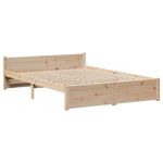 Casa si Gradina - Mobilier - Paturi si accesorii - Paturi - Cadru de pat cu tablie, 150x200 cm lemn masiv pin - Infinity.ro
