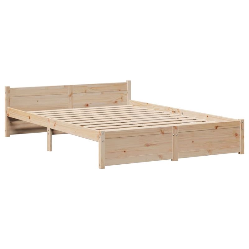 Casa si Gradina - Mobilier - Paturi si accesorii - Paturi - Cadru de pat cu tablie, 150x200 cm lemn masiv pin - Infinity.ro