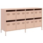 Casa si Gradina - Mobilier - Comode si corpuri - Comode - Dulap, roz, 135x39x73,5 cm, otel laminat la rece - Infinity.ro