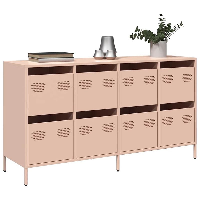 Casa si Gradina - Mobilier - Comode si corpuri - Comode - Dulap, roz, 135x39x73,5 cm, otel laminat la rece - Infinity.ro