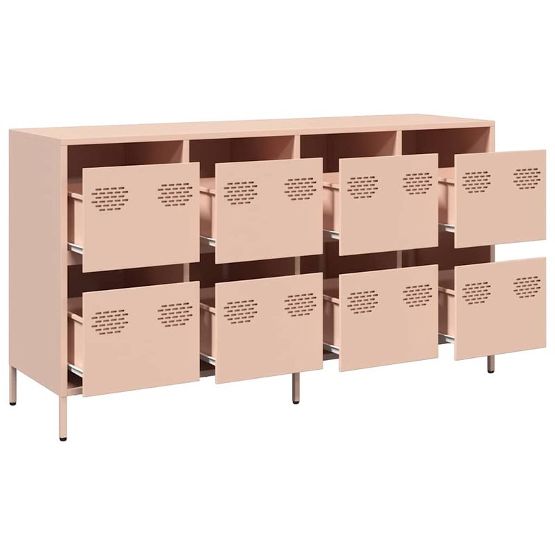 Casa si Gradina - Mobilier - Comode si corpuri - Comode - Dulap, roz, 135x39x73,5 cm, otel laminat la rece - Infinity.ro