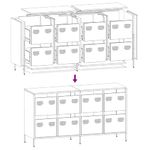 Casa si Gradina - Mobilier - Comode si corpuri - Comode - Dulap, roz, 135x39x73,5 cm, otel laminat la rece - Infinity.ro