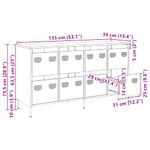 Casa si Gradina - Mobilier - Comode si corpuri - Comode - Dulap, roz, 135x39x73,5 cm, otel laminat la rece - Infinity.ro