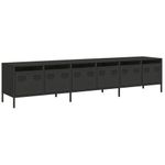 Casa si Gradina - Mobilier - Comode si corpuri - Comode - Dulap TV, negru, 202x39x43,5 cm, otel laminat la rece - Infinity.ro