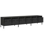 Casa si Gradina - Mobilier - Comode si corpuri - Comode - Dulap TV, negru, 202x39x43,5 cm, otel laminat la rece - Infinity.ro