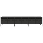 Casa si Gradina - Mobilier - Comode si corpuri - Comode - Dulap TV, negru, 202x39x43,5 cm, otel laminat la rece - Infinity.ro