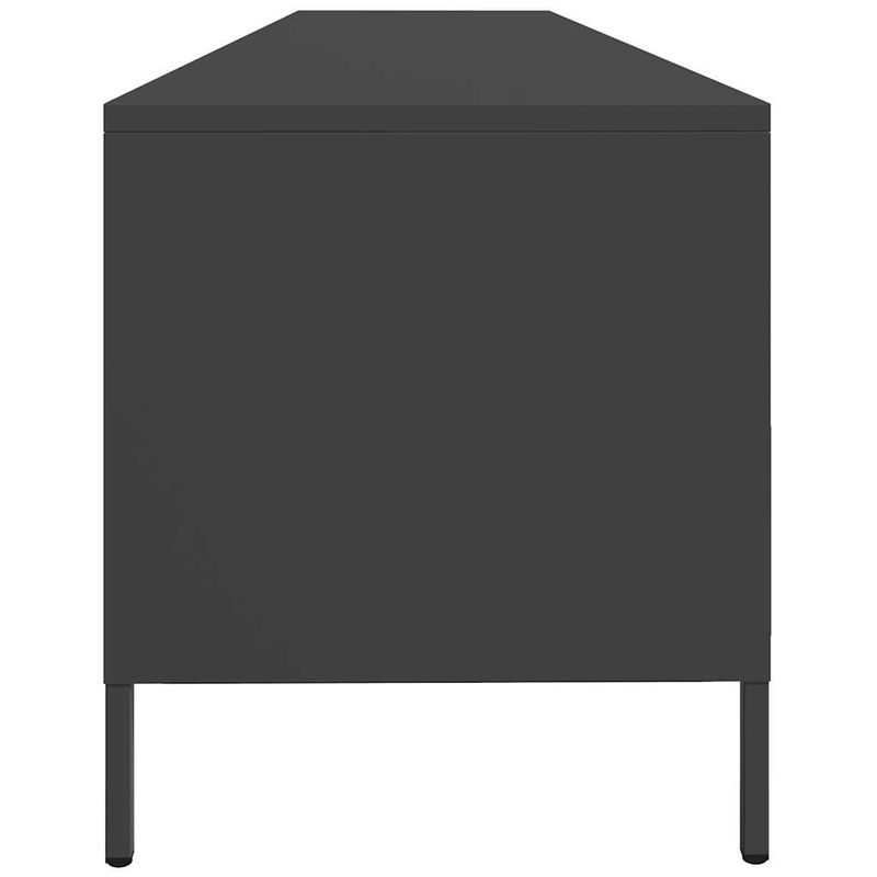 Casa si Gradina - Mobilier - Comode si corpuri - Comode - Dulap TV, negru, 202x39x43,5 cm, otel laminat la rece - Infinity.ro