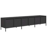 Casa si Gradina - Mobilier - Comode si corpuri - Comode - Dulap TV, negru, 202x39x43,5 cm, otel laminat la rece - Infinity.ro