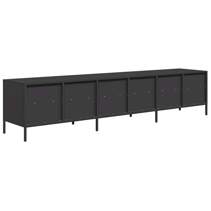 Casa si Gradina - Mobilier - Comode si corpuri - Comode - Dulap TV, negru, 202x39x43,5 cm, otel laminat la rece - Infinity.ro