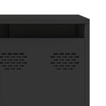 Casa si Gradina - Mobilier - Comode si corpuri - Comode - Dulap TV, negru, 202x39x43,5 cm, otel laminat la rece - Infinity.ro