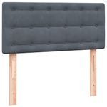 Casa si Gradina - Mobilier - Paturi si accesorii - Paturi - Pat box spring cu saltea, gri inchis, 90x220 cm, catifea - Infinity.ro