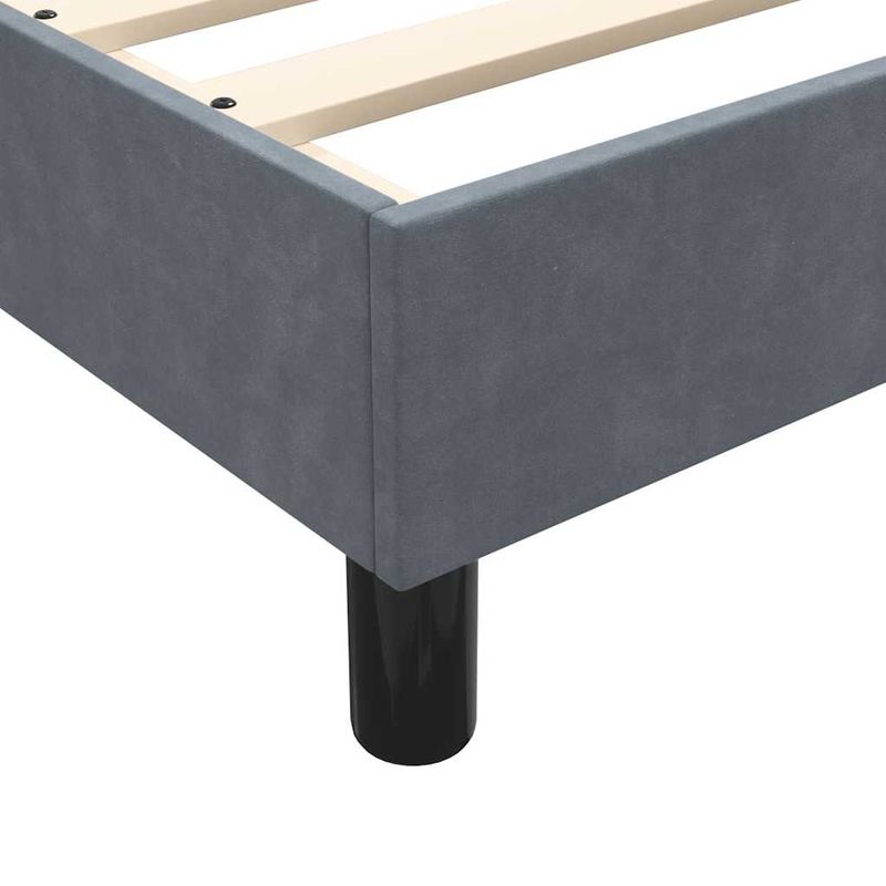 Casa si Gradina - Mobilier - Paturi si accesorii - Paturi - Pat box spring cu saltea, gri inchis, 90x220 cm, catifea - Infinity.ro