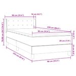 Casa si Gradina - Mobilier - Paturi si accesorii - Paturi - Pat box spring cu saltea, gri inchis, 90x220 cm, catifea - Infinity.ro